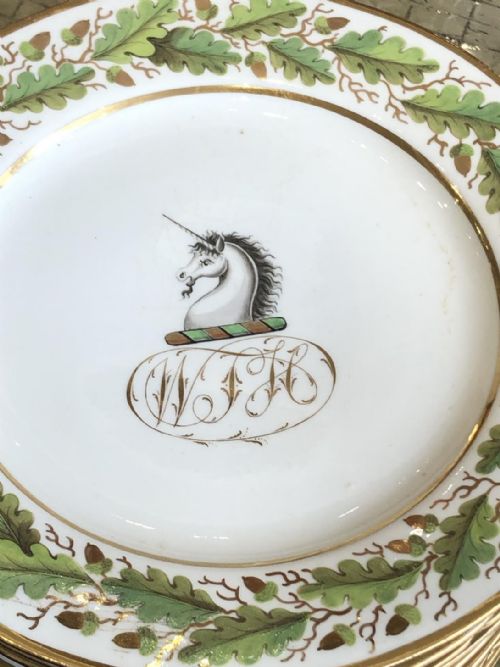 RARE ARMORIAL DESSERT SERVICE AND TEASET COALPORT CIRCA 1815 - ADDITIONAL PHOTO 8