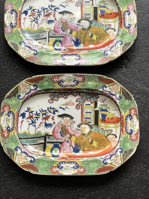 PR OF MASONS IRONSTONE PLATTERS MANDARIN PATTERN 18131820 - ADDITIONAL PHOTO 2