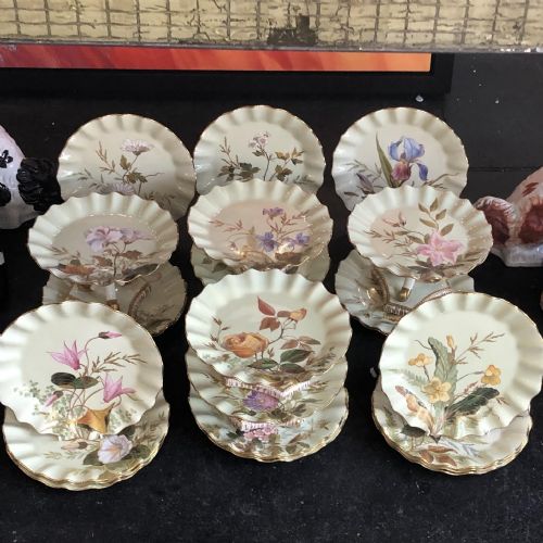 a large porcelain dessert service by bodley 186570 - CATEGORY: ANTIQUE CERAMICS - DATED VICTORIAN