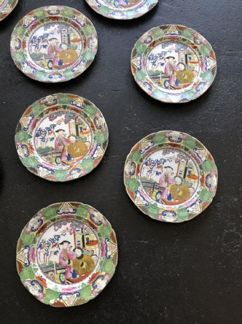 SET OF 10 MASONS IRONSTONE DINNER PLATES IN MOGUL PATTERN 18131820 - ADDITIONAL PHOTO 3