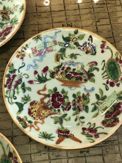 SET OF 10 CELADON ENAMELLED PLATES CIRCA 186070 - ADDITIONAL PHOTO 5