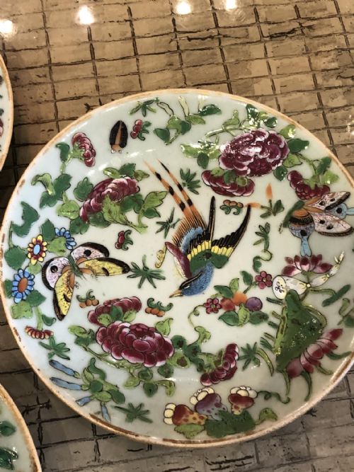 SET OF 10 CELADON ENAMELLED PLATES CIRCA 186070 - ADDITIONAL PHOTO 6