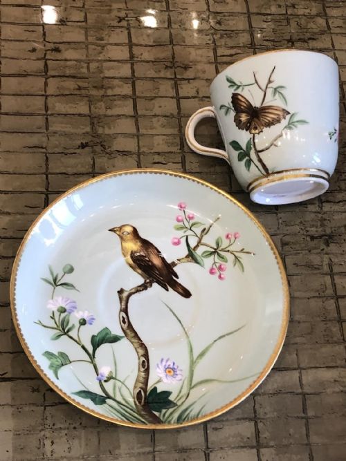 MINTON CUP AND SAUCER DECORATED WITH HANDPAINTED BIRDS 186070 - ADDITIONAL PHOTO 2