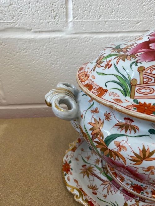 LARGE HICKS AND MEIGH IRONSTONE SOUP TUREEN ON STAND CIRCA 1820 - ADDITIONAL PHOTO 5