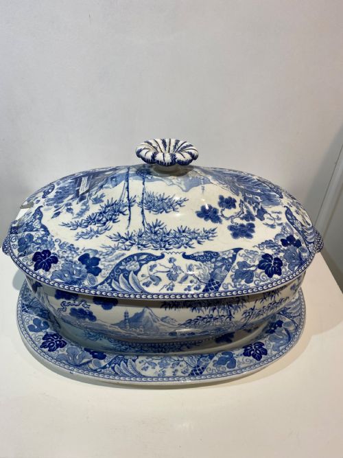 WEDGWOOD BAMBOO PATTERN SOUP TUREEN 1815 - ADDITIONAL PHOTO 1