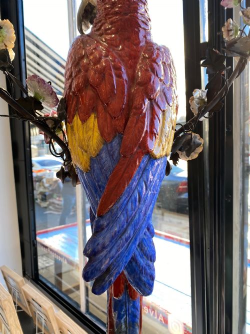 EXTREMELY RARE PORCELAIN PARROT ON HOOP CIRCA 1870 - ADDITIONAL PHOTO 5