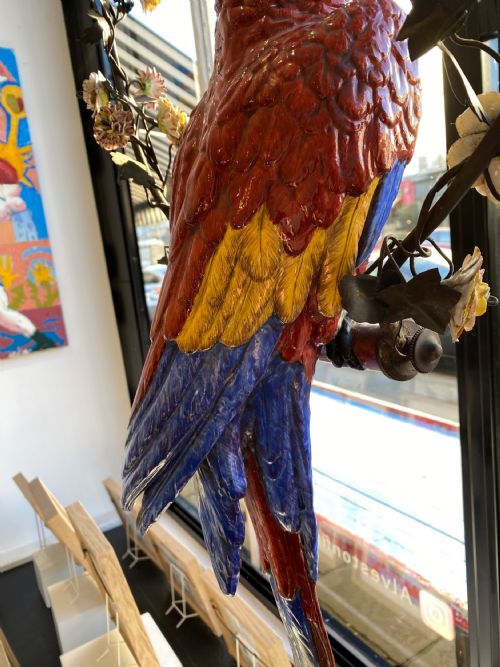 EXTREMELY RARE PORCELAIN PARROT ON HOOP CIRCA 1870 - ADDITIONAL PHOTO 6