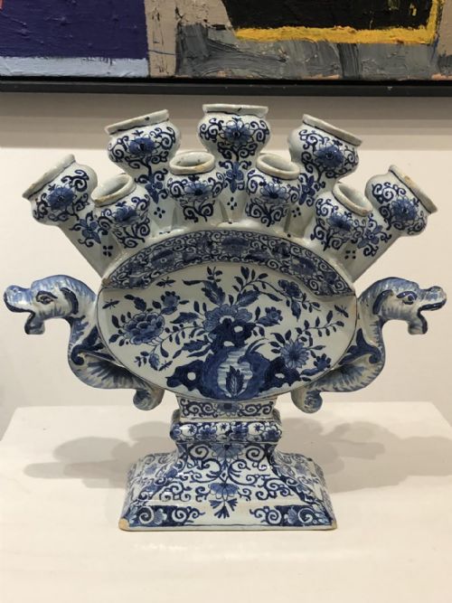 LARGE RARE DUTCH DELFT TULIPIERE - ADDITIONAL PHOTO 1