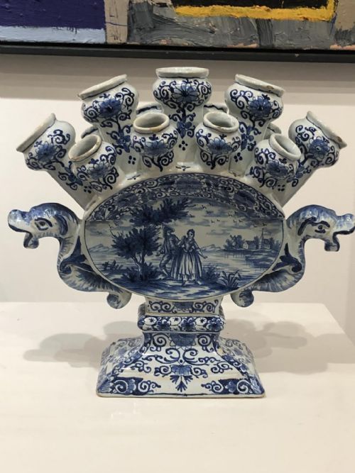 LARGE RARE DUTCH DELFT TULIPIERE - ADDITIONAL PHOTO 3