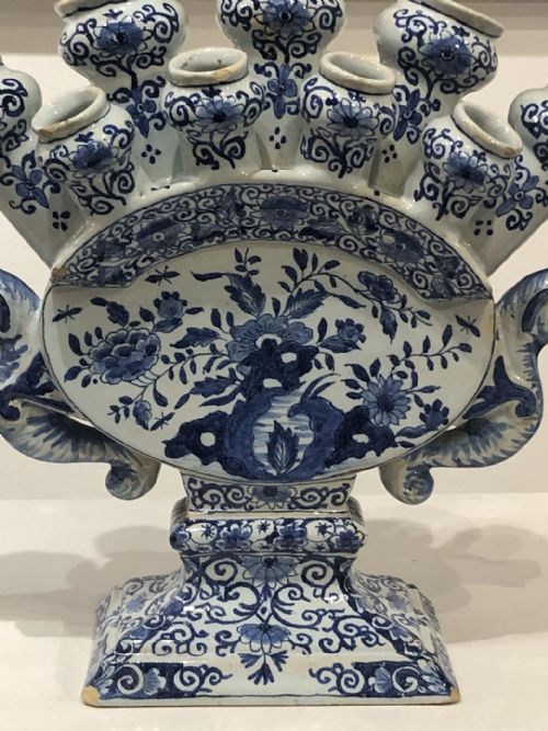 LARGE RARE DUTCH DELFT TULIPIERE - ADDITIONAL PHOTO 4