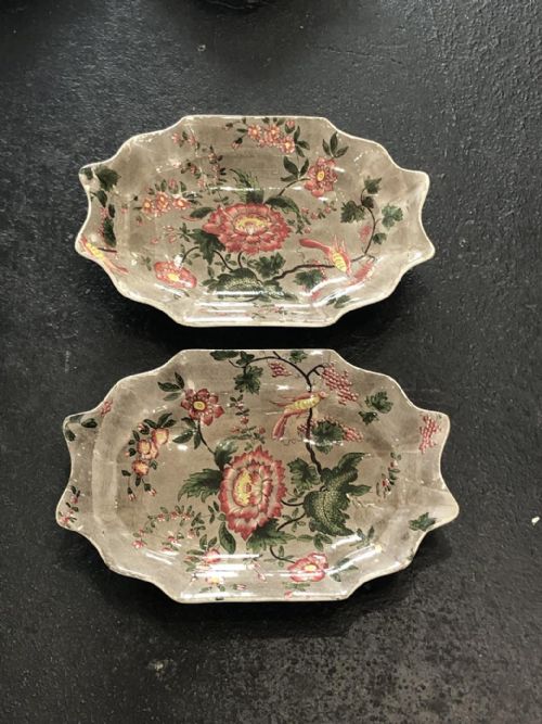 EARLY ENGLISH SPODE CHINTZDESSERT SERVICE 1820 - ADDITIONAL PHOTO 5