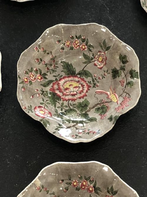 EARLY ENGLISH SPODE CHINTZDESSERT SERVICE 1820 - ADDITIONAL PHOTO 7
