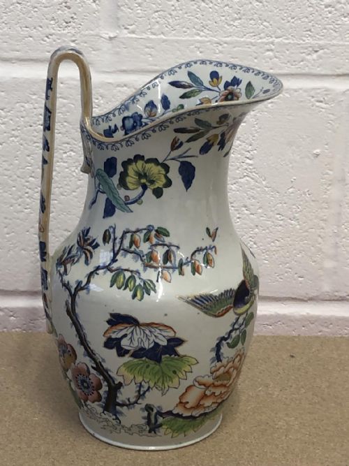 a rare flying bird pattern davenport water jug 18151820 - CATEGORY: ANTIQUE JUGS - DATED REGENCY