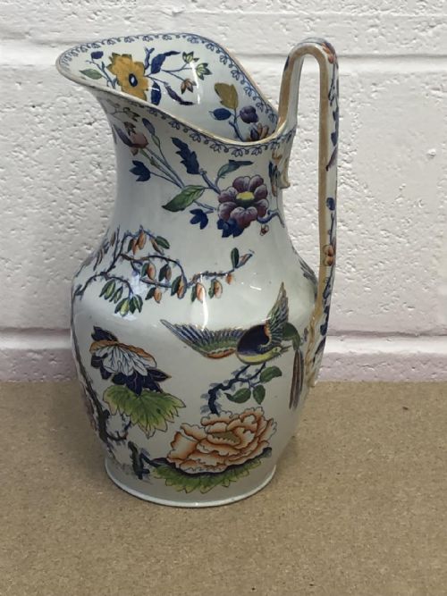 A RARE FLYING BIRD PATTERN DAVENPORT WATER JUG 18151820 - ADDITIONAL PHOTO 1