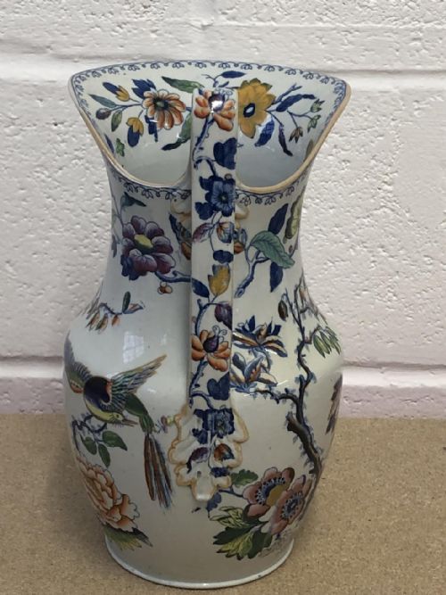 A RARE FLYING BIRD PATTERN DAVENPORT WATER JUG 18151820 - ADDITIONAL PHOTO 2
