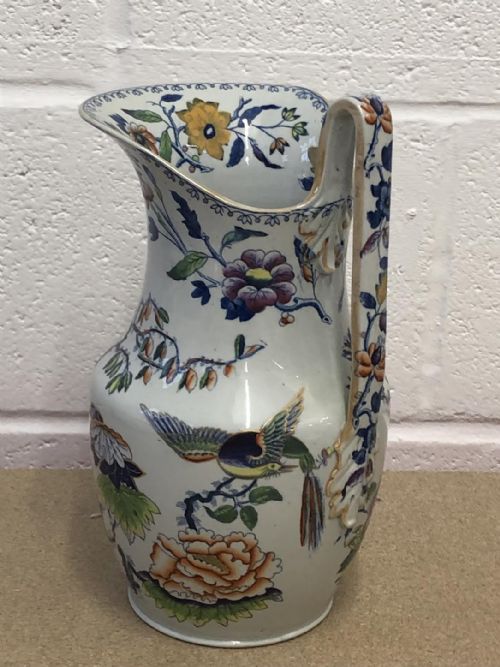 A RARE FLYING BIRD PATTERN DAVENPORT WATER JUG 18151820 - ADDITIONAL PHOTO 4