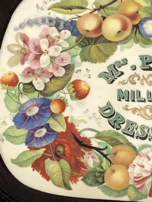 AN INCREDIBLY RARE AND PROBABLY UNIQUE ADVERTISING CERAMIC PLAQUE 183545 DRESSMAKING AND MILLINER RELATED - ADDITIONAL PHOTO 6