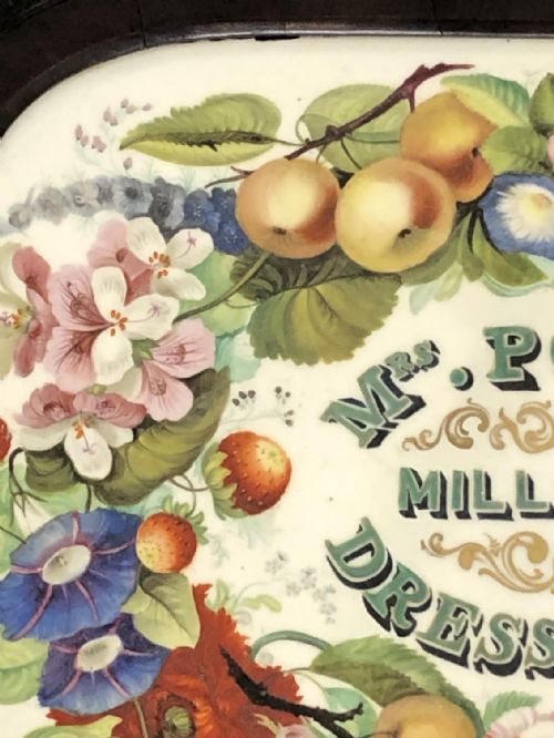 AN INCREDIBLY RARE AND PROBABLY UNIQUE ADVERTISING CERAMIC PLAQUE 183545 DRESSMAKING AND MILLINER RELATED - ADDITIONAL PHOTO 7