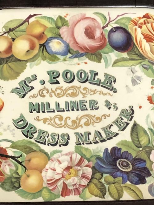 AN INCREDIBLY RARE AND PROBABLY UNIQUE ADVERTISING CERAMIC PLAQUE 183545 DRESSMAKING AND MILLINER RELATED - ADDITIONAL PHOTO 8