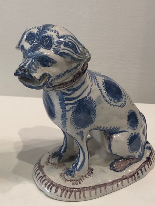 A PAIR DUTCH DELFT DOGS CIRCA 1760 - ADDITIONAL PHOTO 9