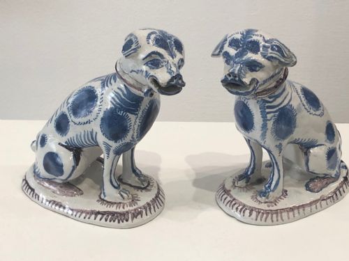 A PAIR DUTCH DELFT DOGS CIRCA 1760 - ADDITIONAL PHOTO 11