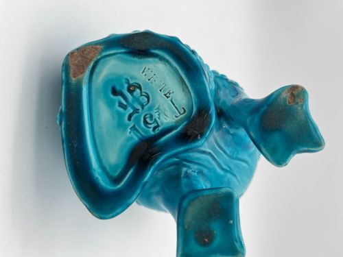 A TURQUOISE BURMANTOFTS TOAD SPOONWARMER 187080 - ADDITIONAL PHOTO 4