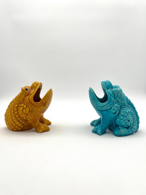 A TURQUOISE BURMANTOFTS TOAD SPOONWARMER 187080 - ADDITIONAL PHOTO 6