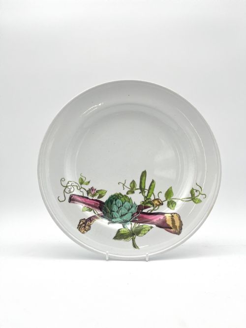 A BEAUTIFUL 1870S MINTON CREAMWARE BODY OF PLATTER AND PLATES WITH VEGETABLES PATTERNS - ADDITIONAL PHOTO 10