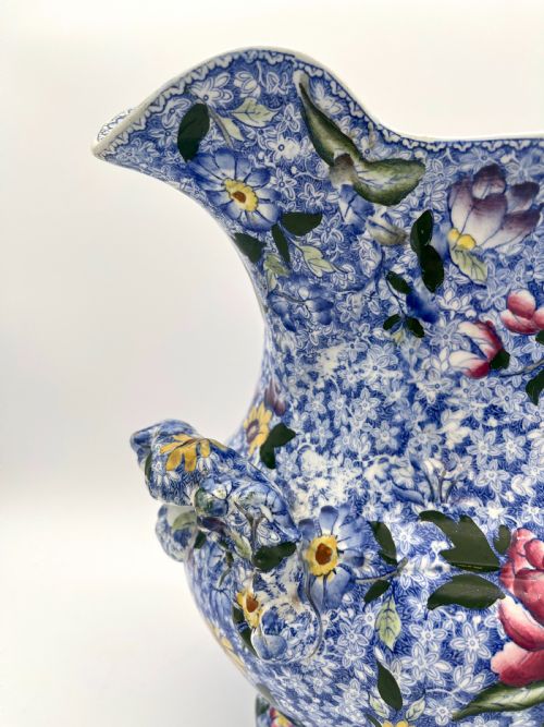 HICKS AND MEIGH BLUE CHINTZ FOOTBATH JUG 1845 - ADDITIONAL PHOTO 9