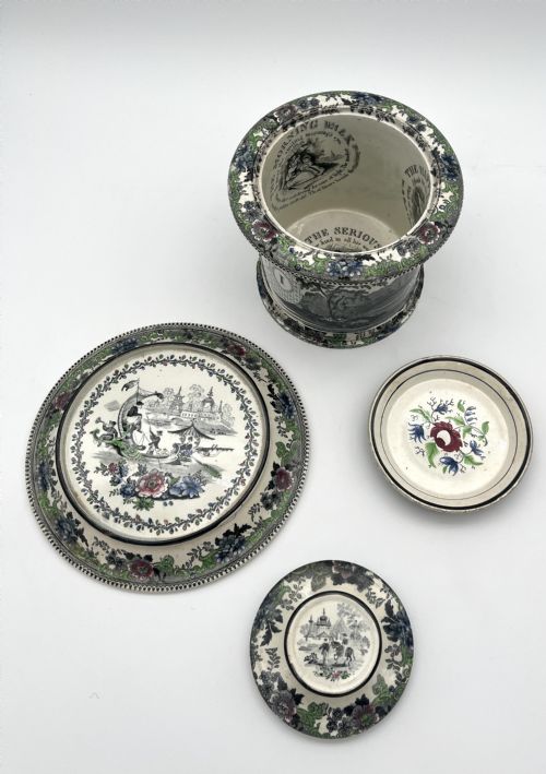 A RICHLY DECORATED BRISTOL POTTERY 184550 TOBACCO JAR - ADDITIONAL PHOTO 8