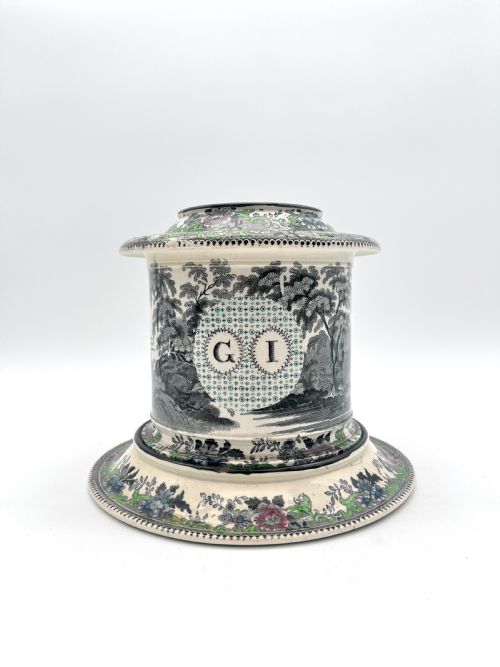 A RICHLY DECORATED BRISTOL POTTERY 184550 TOBACCO JAR - ADDITIONAL PHOTO 6