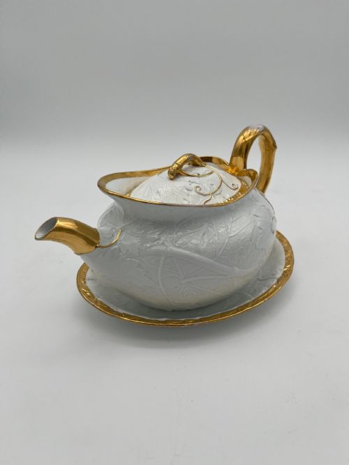 A RARE RED MARK WEDGWOOD TEA POT ON STAND 18151820 - ADDITIONAL PHOTO 6