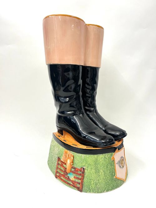AN EXTREMELY RARE STAFFORDSHIRE STICKSTAND CIRCA 186070 - ADDITIONAL PHOTO 1