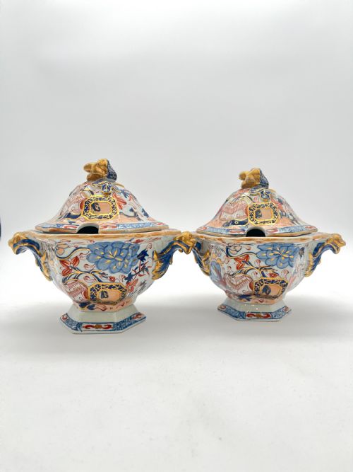 MASONS IRONSTONE DINNER SERVICE IN JAPAN FENCE PATTERN 1820 - ADDITIONAL PHOTO 16