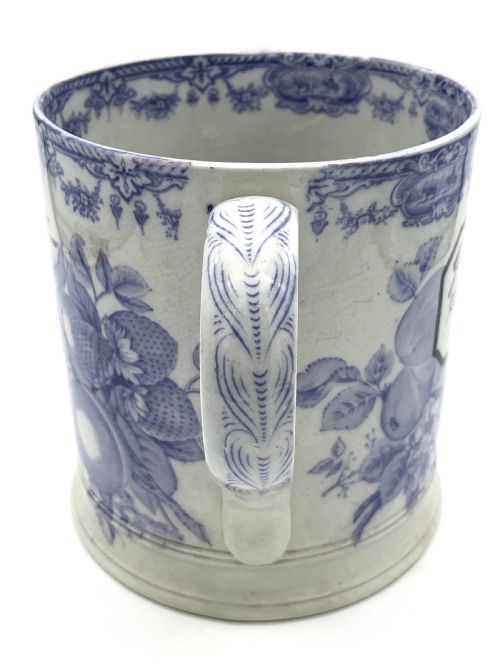 RARE LARGE MULBERRY LOVING MUG FULL OF FROGS AND NEWTS 1845 - ADDITIONAL PHOTO 3