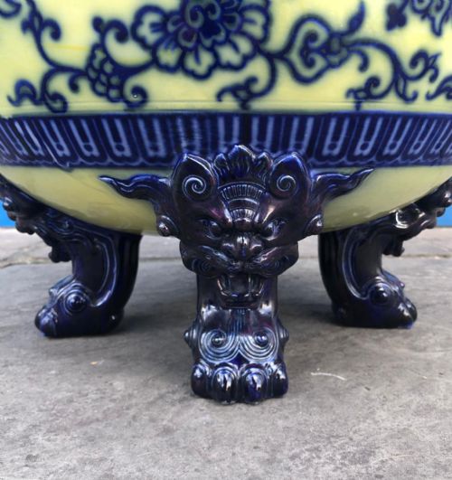 MAJESTIC FLOWBLUE AND CLOBBERED MINTON FISHBOWL 18701880 - ADDITIONAL PHOTO 1