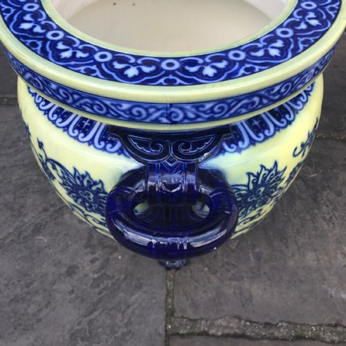 MAJESTIC FLOWBLUE AND CLOBBERED MINTON FISHBOWL 18701880 - ADDITIONAL PHOTO 4