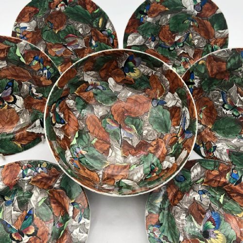 set of stunning 1920's copeland spode pudding dishes and bowl - CATEGORY: ANTIQUE CERAMICS - DATED 1920