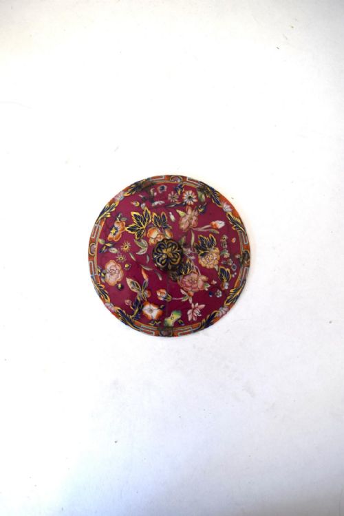 PAIR OF EXTREMELY LARGE FLOWBLUE AND CLOBBERED DIMMOCK POTPOURRIS FROM 1845 - ADDITIONAL PHOTO 4