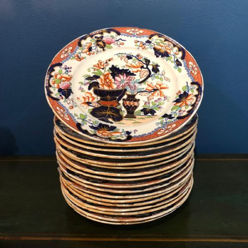 A SET OF SEVENTEEN BEAUTIFUL TONQUIN CHINA DESSERT PLATES FROM 1845 - ADDITIONAL PHOTO 1