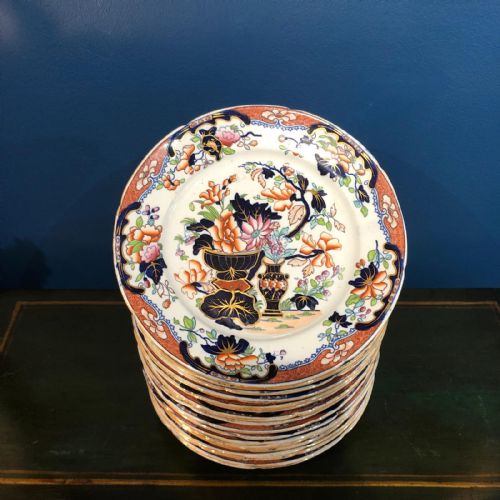 A SET OF SEVENTEEN BEAUTIFUL TONQUIN CHINA DESSERT PLATES FROM 1845 - ADDITIONAL PHOTO 2