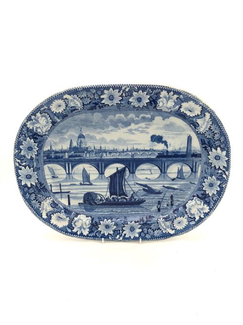 RARE SET OF PLATES AND PLATTER IN LONDON BRIDGE PATTERN 181520 - ADDITIONAL PHOTO 2