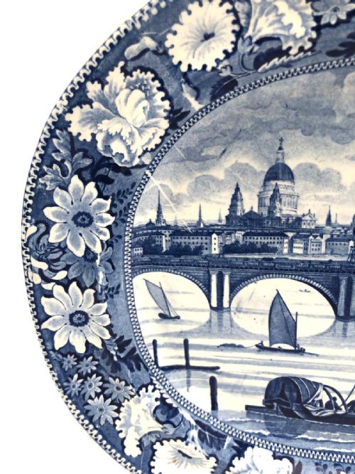 RARE SET OF PLATES AND PLATTER IN LONDON BRIDGE PATTERN 181520 - ADDITIONAL PHOTO 5