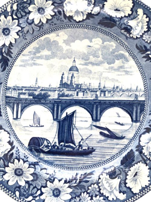 RARE SET OF PLATES AND PLATTER IN LONDON BRIDGE PATTERN 181520 - ADDITIONAL PHOTO 7