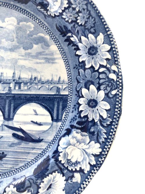 RARE SET OF PLATES AND PLATTER IN LONDON BRIDGE PATTERN 181520 - ADDITIONAL PHOTO 8