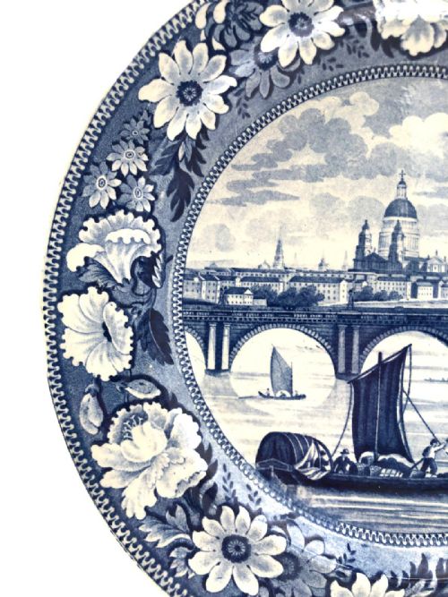 RARE SET OF PLATES AND PLATTER IN LONDON BRIDGE PATTERN 181520 - ADDITIONAL PHOTO 9