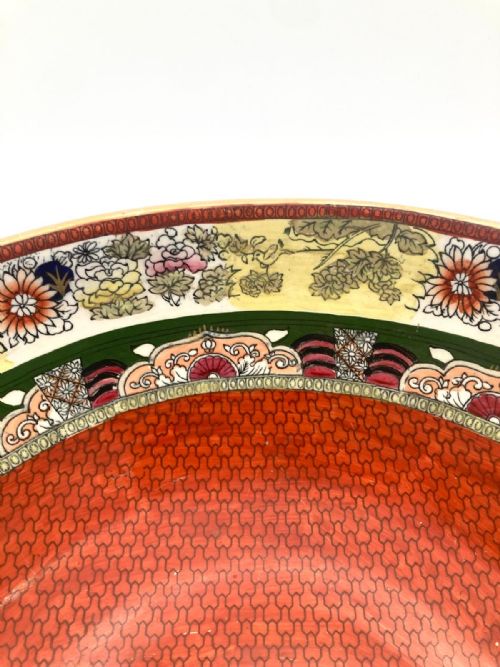 AN EXCEPTIONALLY LARGE RED SCALE MASON'S IRONSTONE PUNCHBOWL CIRCA 1870 - ADDITIONAL PHOTO 3