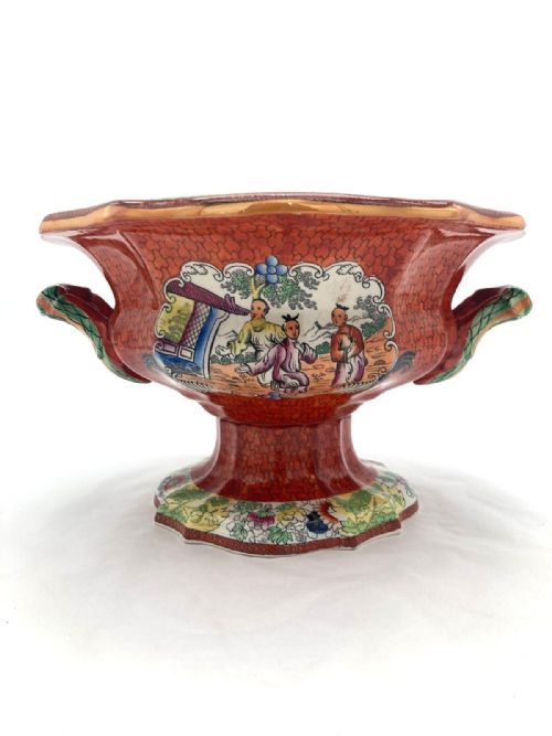 RED SCALE MASONS IRONSTONE FRUIT COMPORT - ADDITIONAL PHOTO 1