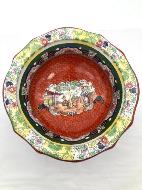RED SCALE MASONS IRONSTONE FRUIT COMPORT - ADDITIONAL PHOTO 2