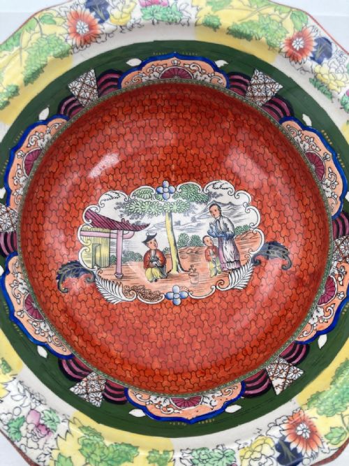 RED SCALE MASONS IRONSTONE FRUIT COMPORT - ADDITIONAL PHOTO 3